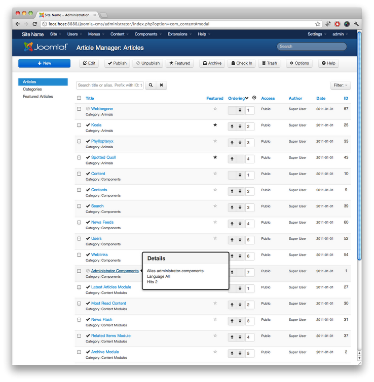 Joomla 3.0 Screenshot 2