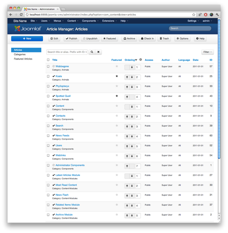 Joomla 3.0 Screenshot 3