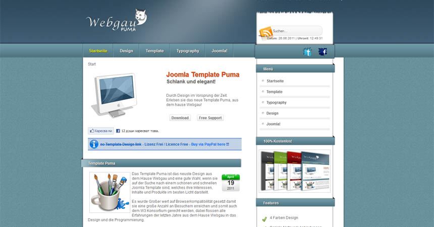 Social Network Template Joomla Free